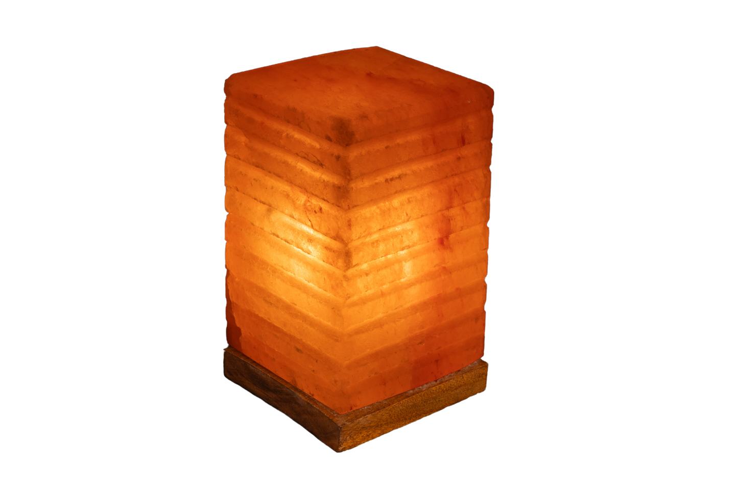 Handcrafted Natural Himalayan Tall Square Shape Salt Lamp 2-3 kg