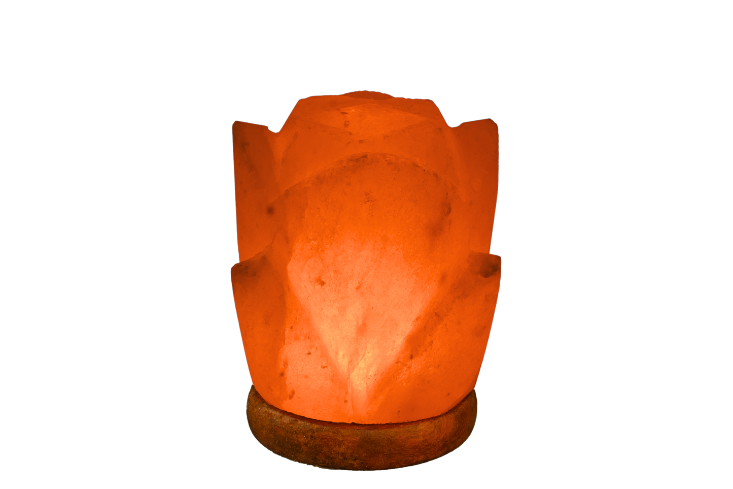 himalayan natural lotus shape usb salt lamp