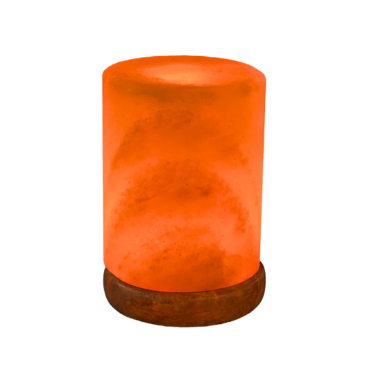 himalayan natural cylinder shape salt lamp